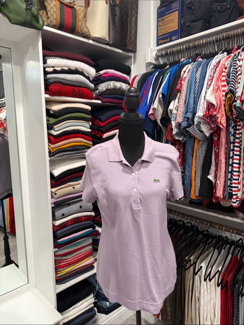 Lacoste Women's Polo Shirt in Light Lavender